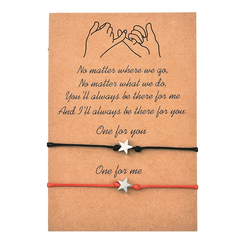 Pentagram Star Thread Braided Bracelet Set